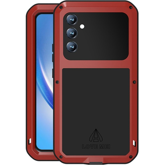 Love Mei Huse pentru Samsung Galaxy A34 5G, armored with glass, roșu