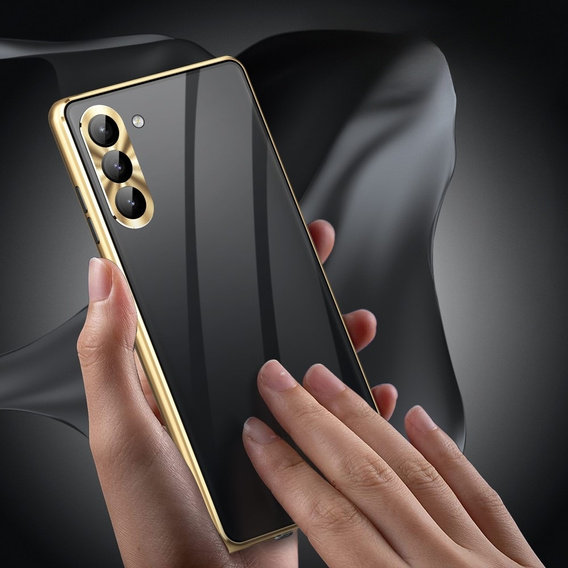 Husa pentru Samsung Galaxy S23, Magnetic Dual Glass, de aur
