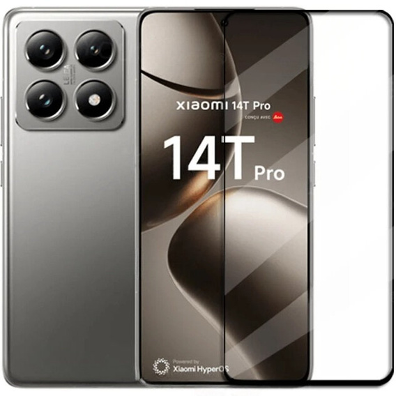 Sticlă călită 3D pentru Xiaomi 14T Pro, cadru negru