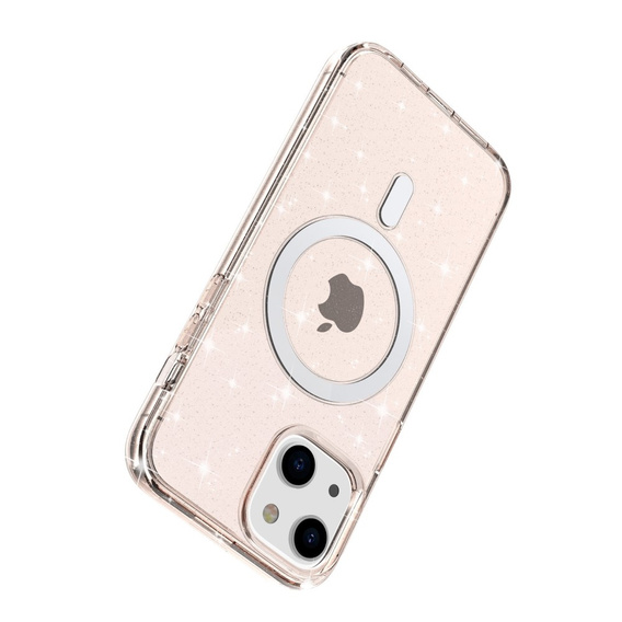 Husă pentru iPhone 14 Plus, Glittery, pentru MagSafe, de aur