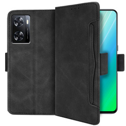 Cu clapetă pentru Oppo A57s, Card Slot, negru