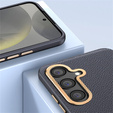 Husă din piele pentru Samsung Galaxy S25, leather hybrid, gri