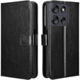 Cu clapetă pentru Motorola Moto G56 5G, Crazy Horse Wallet, negru