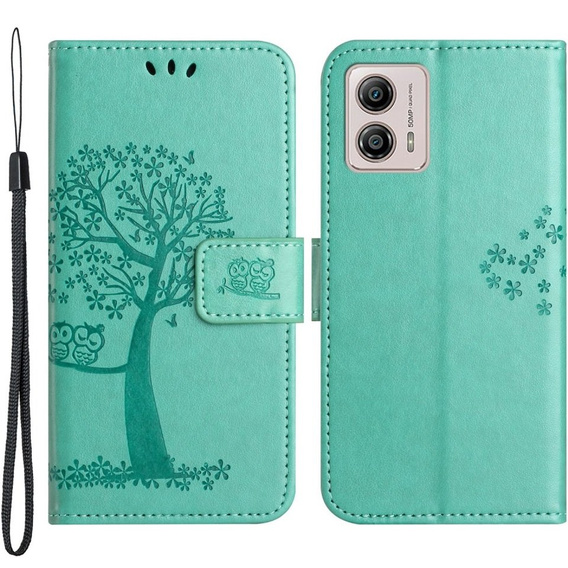 Cu clapetă pentru Motorola Moto G53 / G23 / G13, tree, verde