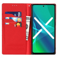 Husă din piele pentru iPhone 13 Pro, ERBORD Grain Leather, roșu