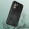 Love Mei Huse pentru Samsung Galaxy S22, armored with glass, negru