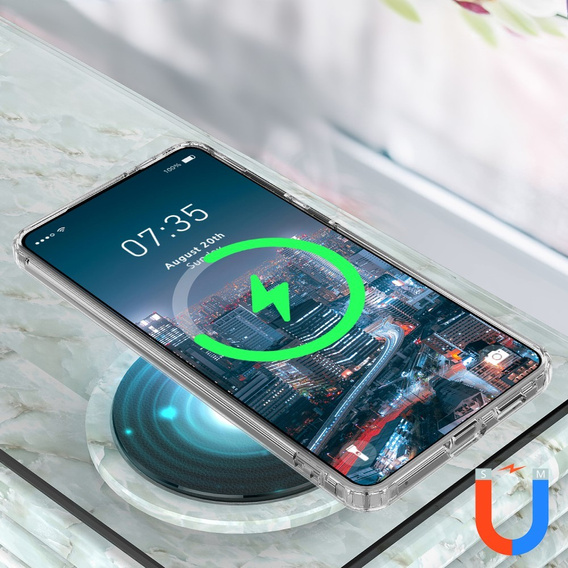 Husă pentru Samsung Galaxy S25 Edge, Fusion Hybrid Case, pentru MagSafe, transparentă