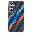 Carcasa pentru Samsung Galaxy S25+ Plus, Carbon Fiber MagSafe, albastru închis