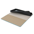 Cu clapetă pentru Samsung Galaxy S25, Litchi Skin Grain, albastru