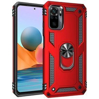 Husă blindată pentru Xiaomi Redmi Note 10 / 10S, Nox Case Ring, roșu