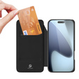 Husă Dux Ducis pentru iPhone 17 Pro Max, Skin Pro, cu clapetă, cu slot pentru carduri, negru