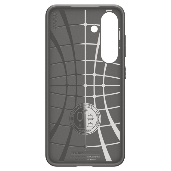Carcasa Spigen pentru Samsung Galaxy S25, Liquid Air, negru + 9H Tempered Glass