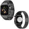 Brățară din oțel cu carcasă pentru Apple Watch 7/8/9 45MM, negru