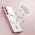 Husă pentru Samsung Galaxy S25, Electro MagSafe, roz rose gold + Sticlă pentru ecran