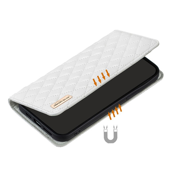 Cu clapetă pentru Samsung Galaxy A54 5G, Wallet, BINFEN COLOR, alb