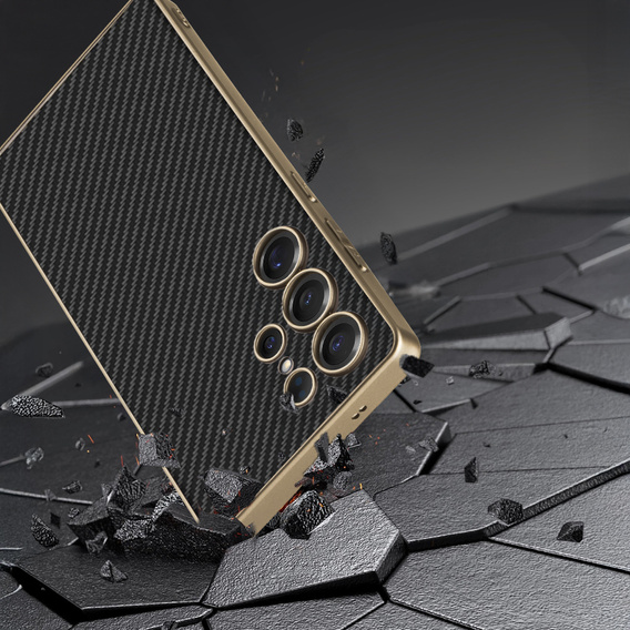 Huse pentru Samsung Galaxy S25 Ultra, GKK Leather, carbon negru
