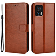 Cu clapetă pentru Motorola Edge 30 Neo 5G, Crazy Horse Wallet, maro