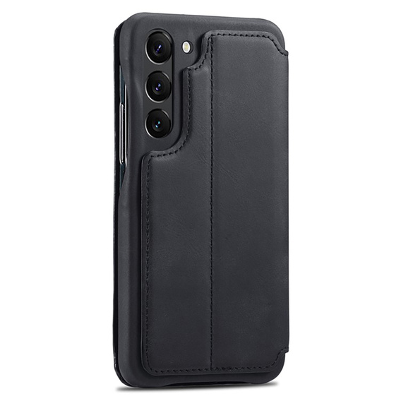 Carcasa cu clapetă pentru Samsung Galaxy S23, ERBORD Retro, negru