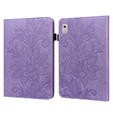 Husă cu clapetă pentru Lenovo Pad M9, flower, violet
