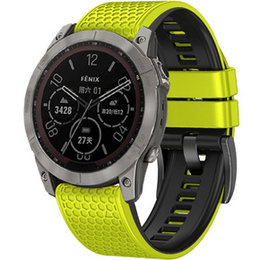 Curea de silicon pentru Garmin Fenix 7 / Forerunner 965 / 955 / 945 / 935, galben / negru