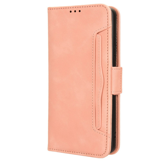 Cu clapetă pentru Samsung Galaxy M34, Card Slot, roz