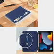 Husă pentru iPad 10.2 2021 / 2020 / 2019, Business Card and Pen Slot, albastru