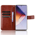 Cu clapetă pentru Infinix Note 40 Pro Plus, Crazy Horse Wallet, maro