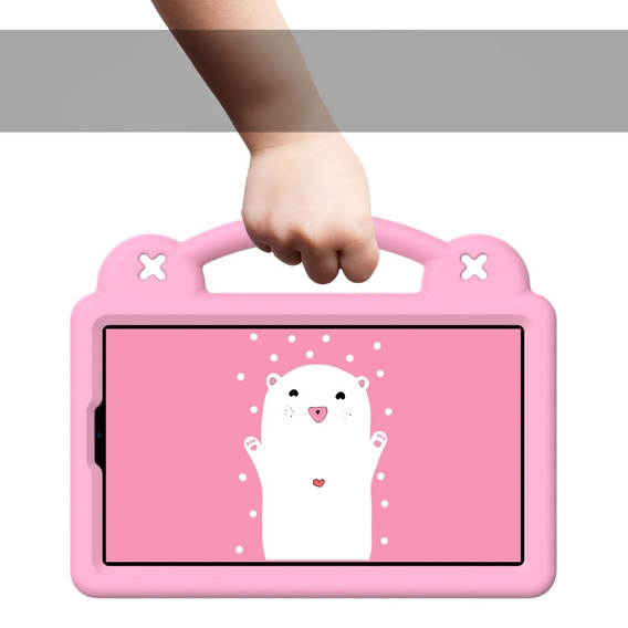 Husă pentru copii pentru Samsung Galaxy Tab A11 / A9, Cute Patterns, cu suport, roz
