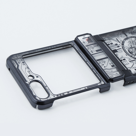 Husă pentru Samsung Galaxy Z Flip 5 5G, Mechanical Legend, negru