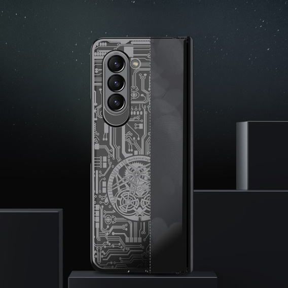 Husă pentru Samsung Galaxy Z Fold 5 5G, Mechanical Legend, negru