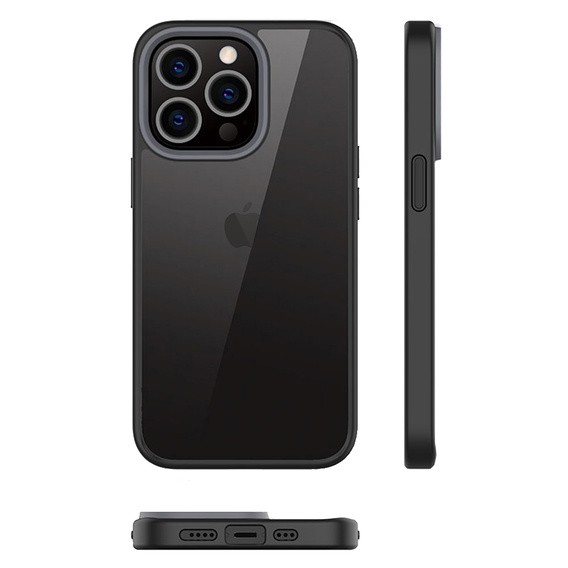 Huse pentru iPhone 13 Pro Max, ERBORD Hybrid Case, negru