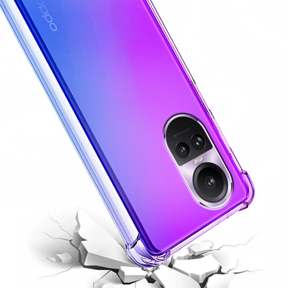 Husa pentru Oppo Reno 10 / 10 Pro, Gradient Dropproof, Violet / albastru