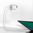 Baseus GaN2 Lite 65 W USB-C + USB-A încărcător de rețea, alb (UE)