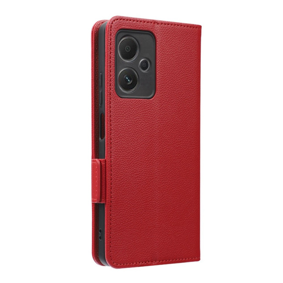 Cu clapetă pentru Xiaomi Redmi Note 12 5G / POCO X5 5G, Wallet Litchi Magnet, roșu