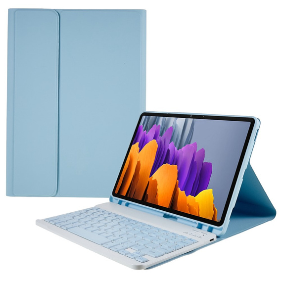 Carcasă + tastatură Samsung Galaxy Tab S7 T870/T875 / S8, Pen Slot, albastru