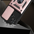 Husă blindată pentru Xiaomi Redmi 10C, CamShield Slide, roz rose gold
