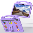 Husă pentru copii pentru Samsung Galaxy Tab S10+ Plus, Cute Patterns, cu suport, violet