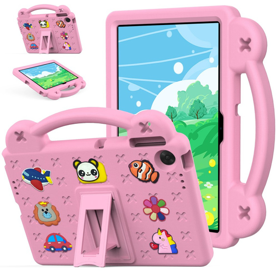 Husă pentru copii pentru Lenovo Tab TB311FU, Cute Patterns, cu suport, roz