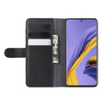 Cu clapetă pentru Samsung Galaxy A51, Leather Flexi Book, negru