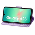 Cu clapetă pentru Samsung Galaxy A26, Butterfly, violet
