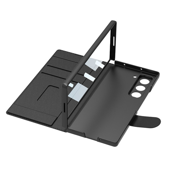 Carcasă portofel cu clapetă neagră pentru Samsung Galaxy Z Fold 7 5G