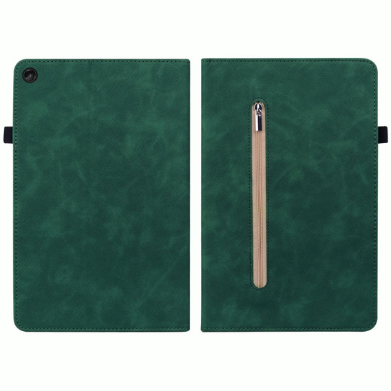 Husa pentru Lenovo Tab M10 10.1 Gen 3, Wallet Pen Slot, verde