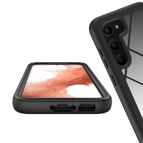 Carcasă pentru Samsung Galaxy S23, Shockproof, cu folie, negru