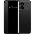 Husă cu clapetă pentru Xiaomi Poco F6 Pro, Side View, negru