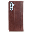 Huse pentru Samsung Galaxy S24, Wallet Litchi Leather, maro