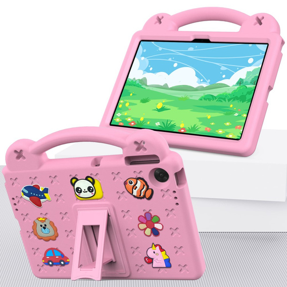 Husă pentru copii pentru Lenovo Tab TB311FU, Cute Patterns, cu suport, roz