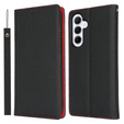 Cu clapetă pentru Samsung Galaxy S25+ Plus, Litchi Skin Grain, negru