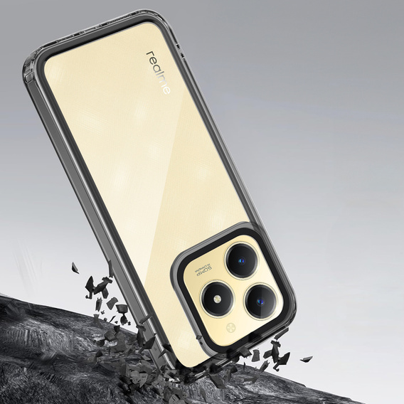 Huse pentru Realme C61, Fusion Hybrid, transparent / negru