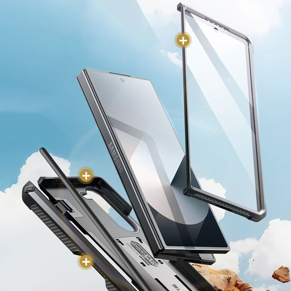 Husă Supcase Unicorn Beetle Pro cu sticlă 9H și compartiment pentru Slim S-Pen pentru Samsung Galaxy Z Fold6