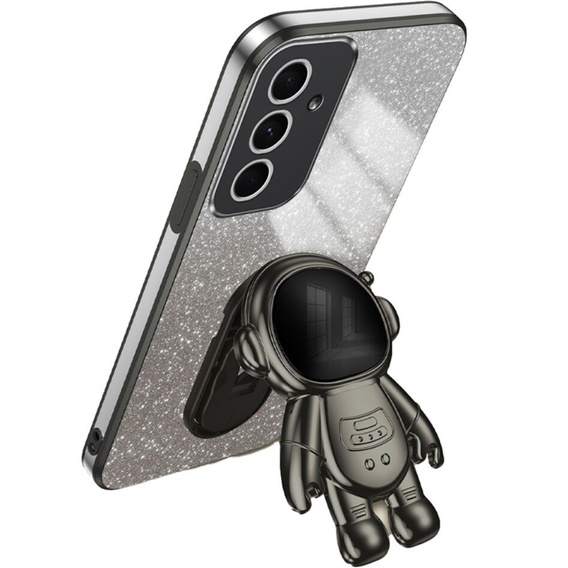 Husa pentru Samsung Galaxy A55 5G, Glitter Astronaut, negru